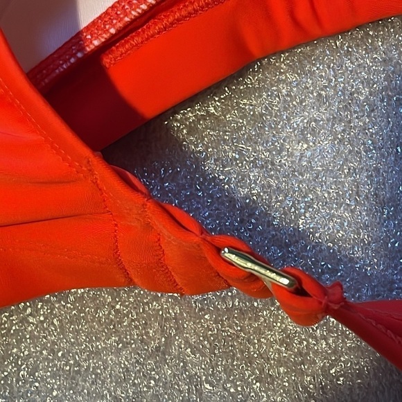 Xhilaration One Shoulder Bikini Top Plus Size 22W Red Orange NWT Swimwear New - Picture 6 of 10